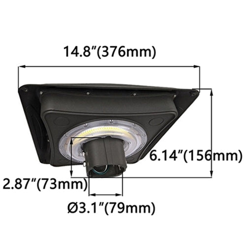 LED Post Top Light, 150W, 19800 Lumens, 4000K or 5000K, 120-277V, Dark Bronze Finish