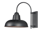 Industrial 1-Light Outdoor Wall Sconce, Black or White / Black