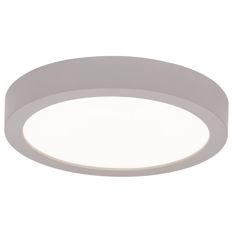 Outdoor LED Flush Mount Ceiling Light, 11W, 120V, Silver Finish, Ulko Collection