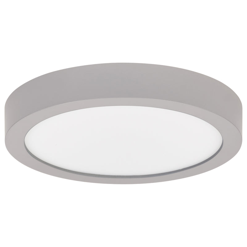 Outdoor LED Flush Mount Ceiling Light, 11W, 120V, Silver Finish, Ulko Collection