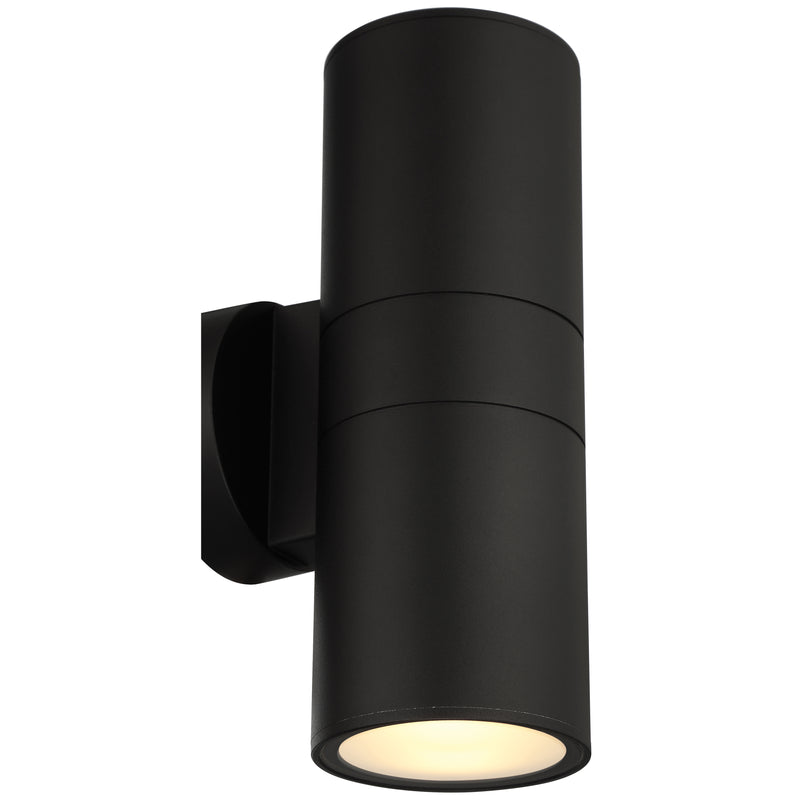 Bi-Directional Outdoor LED Wall Sconce, 1600 Lumens, 20W, 3000K, 120V, Black, Matira Dual Collection