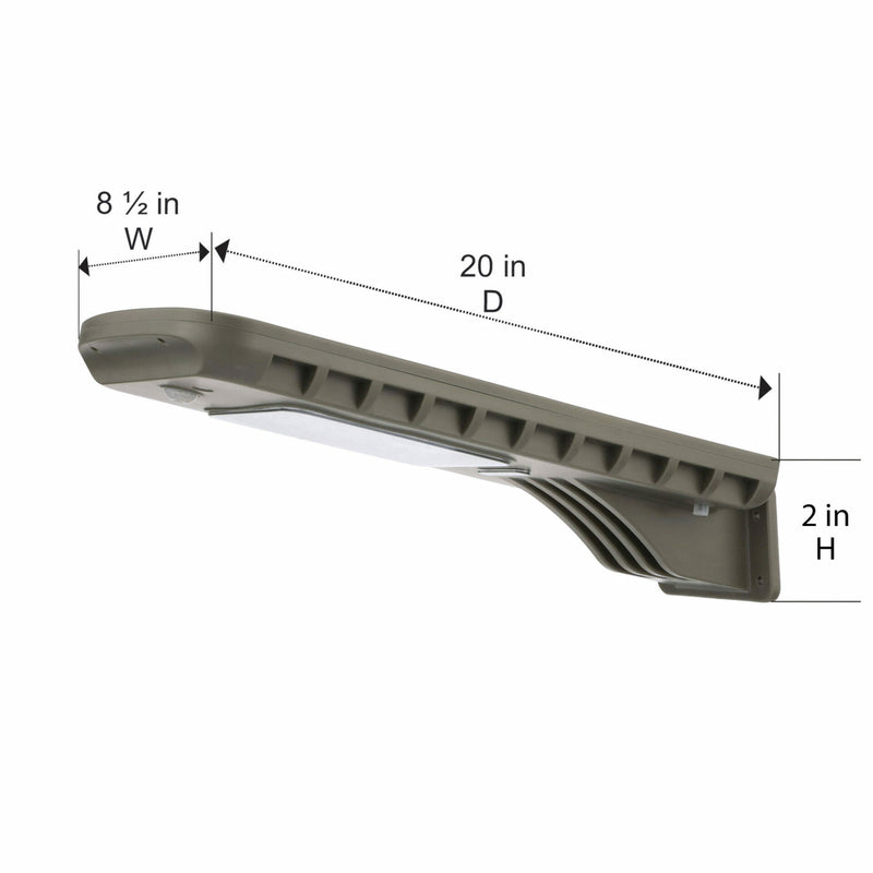 12W Solar Area Light , 1620 Lumens, With Motion Sensor and Timer