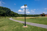 Commercial Grade Solar Pedestrian LED Post Light, 3700 Lumen Max, 6000K, w/ Motion Sensor and Timer - 3" Fitter