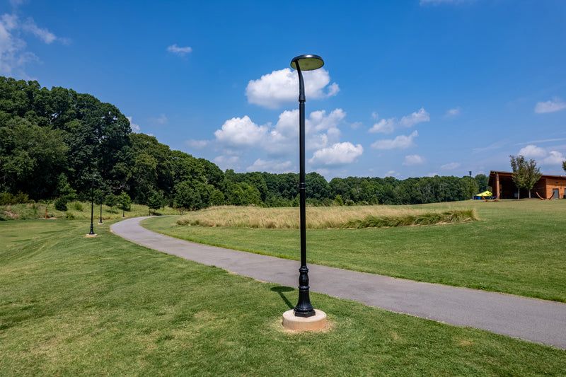 Commercial Grade Solar Pedestrian LED Post Light, 3700 Lumen Max, 6000K, w/ Motion Sensor and Timer - 3" Fitter