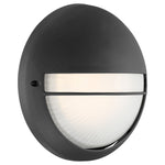 Outdoor LED Bulkhead, 1100 Lumens, 12W, 3000K, 120V, Black Finish, Clifton Collection