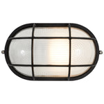 1 Light Outdoor Bulkhead, 60W, 120V, Black Finish, Nauticus Dual Mount Collection