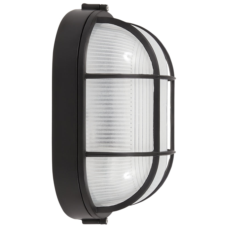 1 Light Outdoor Bulkhead, 60W, 120V, Black Finish, Nauticus Dual Mount Collection