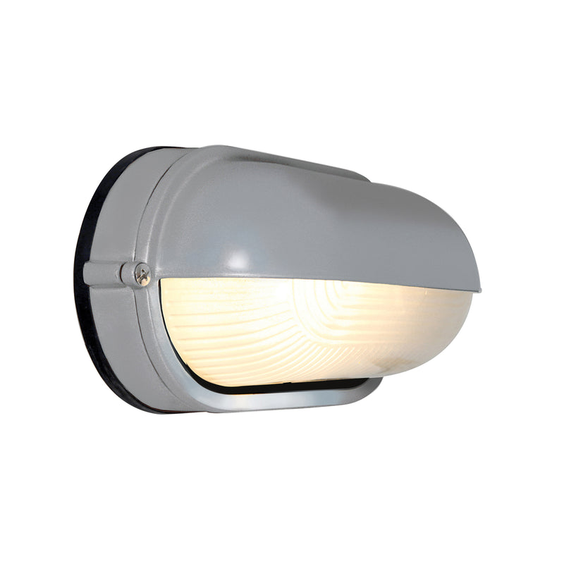 1 Light Outdoor LED Bulkhead, 800 Lumens, Satin Finish, 120V