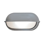 1 Light Outdoor LED Bulkhead, 800 Lumens, Satin Finish, 120V