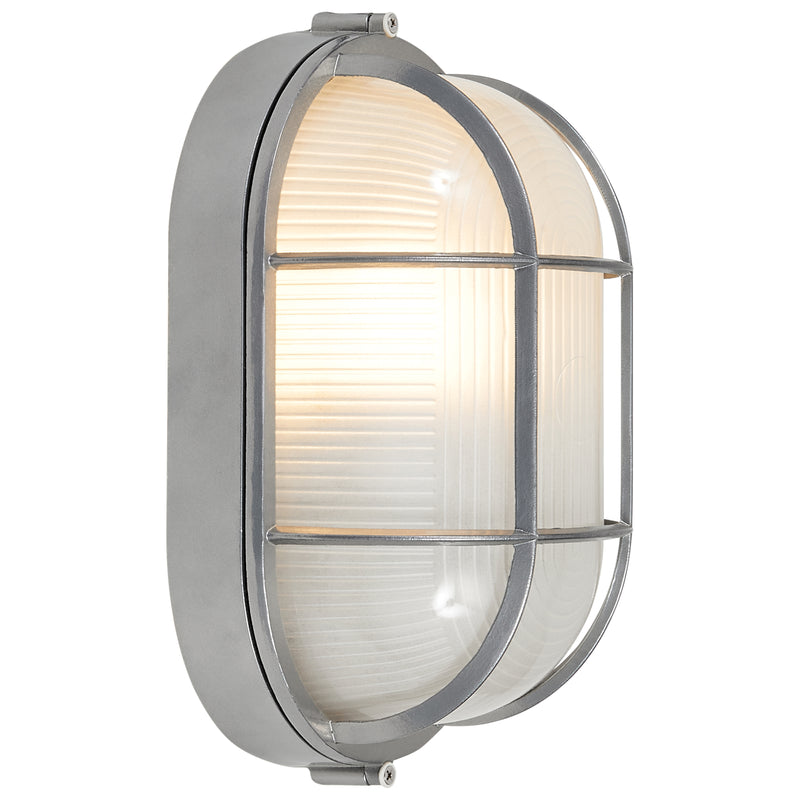 1 Light Outdoor Bulkhead, 100W, 120V, Satin Finish, Nauticus Dual Mount Collection