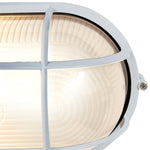 1 Light Outdoor Bulkhead, 100W, 120V, White Finish, Nauticus Dual Mount Collection