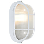 1 Light Outdoor Bulkhead, 100W, 120V, White Finish, Nauticus Dual Mount Collection