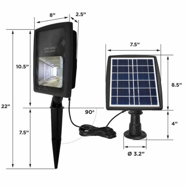 Dual Color Solar Flood Light, 2700K and 6000K