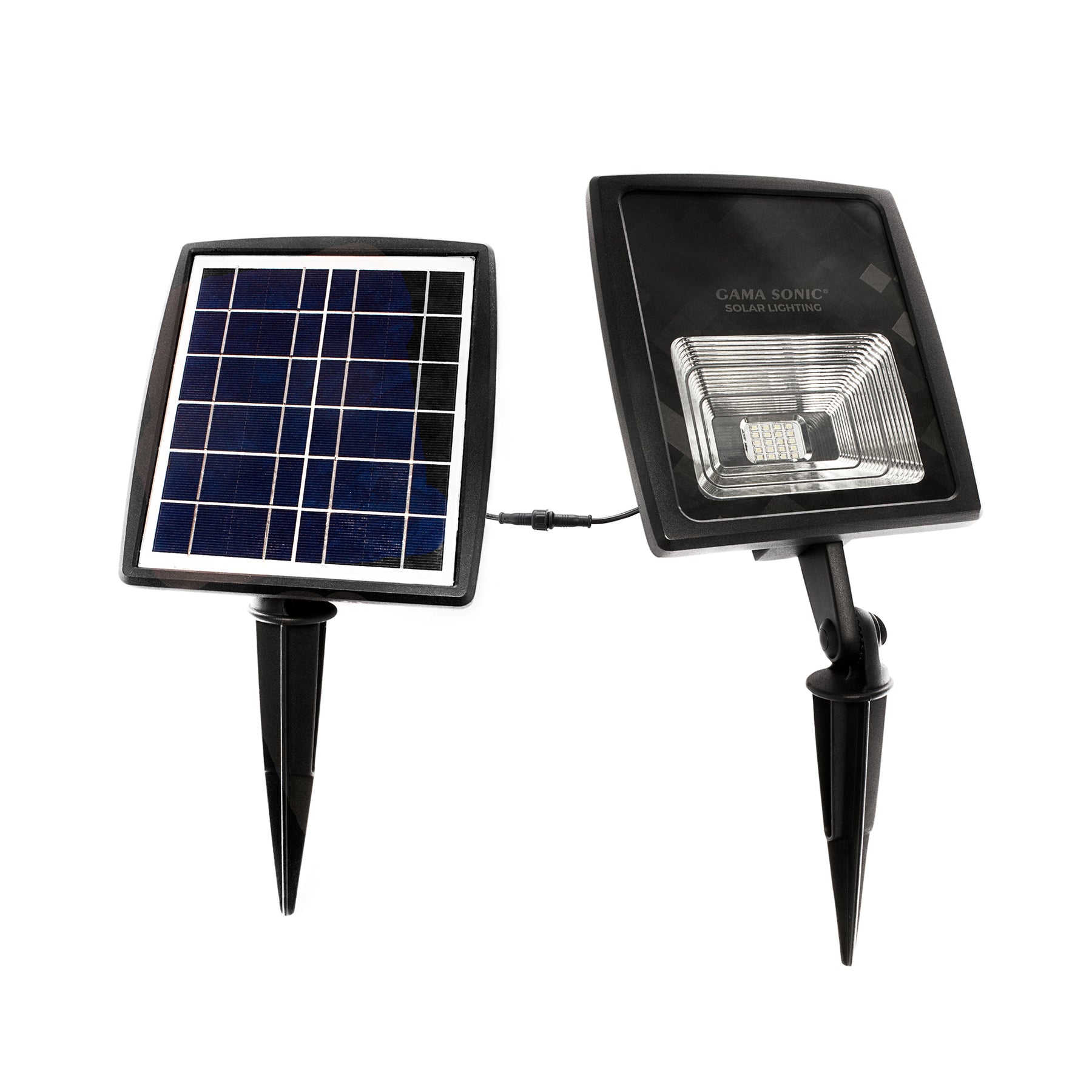 2 PK Solar Flood Light w/Warm White LEDs, 2700K