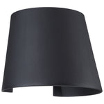 Bi-Directional Outdoor LED Wall Light, 480 Lumens, 6W, 3000K, 120V, Black Finish, Cone Collection