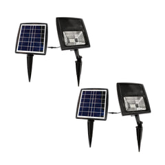 2 PK Solar Flood Light w/Warm White LEDs, 2700K