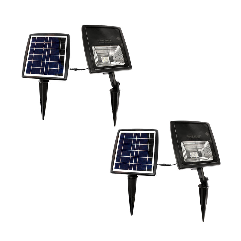 2 PK Solar Flood Light w/ Bright White LEDs, 6000K