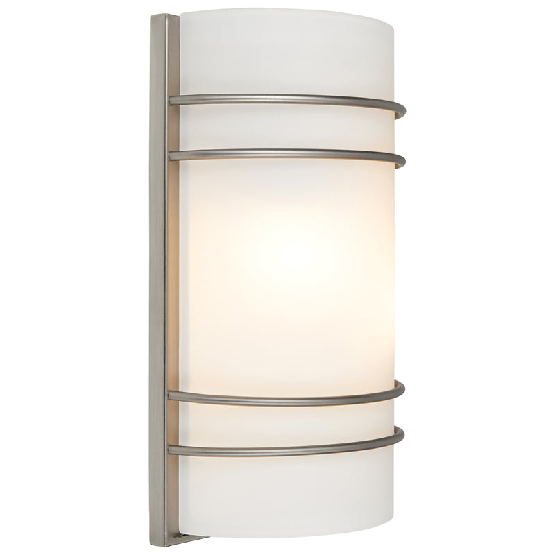 2 Light LED Wall Sconce, 1600 Lumens, Brushed Steel Finish, 120V