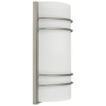 2 Light LED Wall Sconce, 1600 Lumens, Brushed Steel Finish, 120V