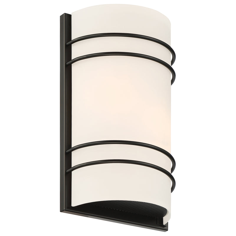 2 Light LED Wall Sconce, 1600 Lumens, 20W, Matte Black Finish, 120V, Cassi Collection