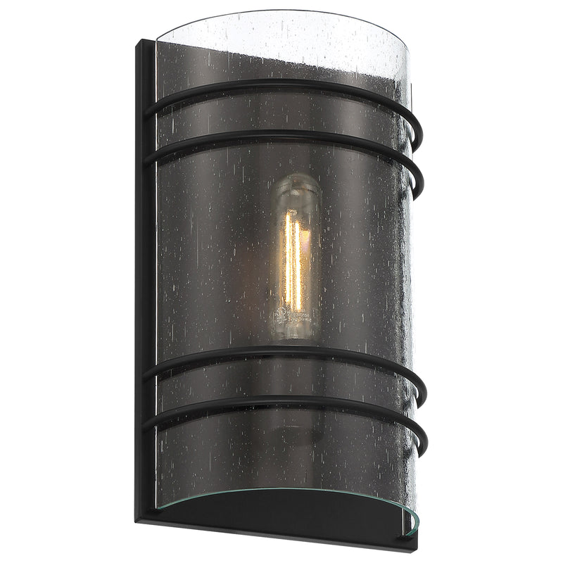 1 Light LED Outdoor Wall Sconce, 300 Lumens, 4W, 2700K, 120V, Matte Black Finish, Cassi Collection