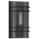 1 Light LED Outdoor Wall Sconce, 300 Lumens, 4W, 2700K, 120V, Matte Black Finish, Cassi Collection