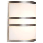 1 Light Wall Sconce, 120W, Brushed Steel, 120V