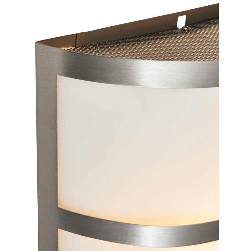 1 Light Wall Sconce, 120W, Brushed Steel, 120V