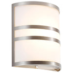 1 Light Wall Sconce, 120W, Brushed Steel, 120V