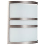 1 Light Wall Sconce, 120W, Brushed Steel, 120V