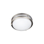 LED Flush Mount Ceiling Light, 1820 Lumens, 26W, 3000K, 120V, Brushed Steel, Solero II Collection