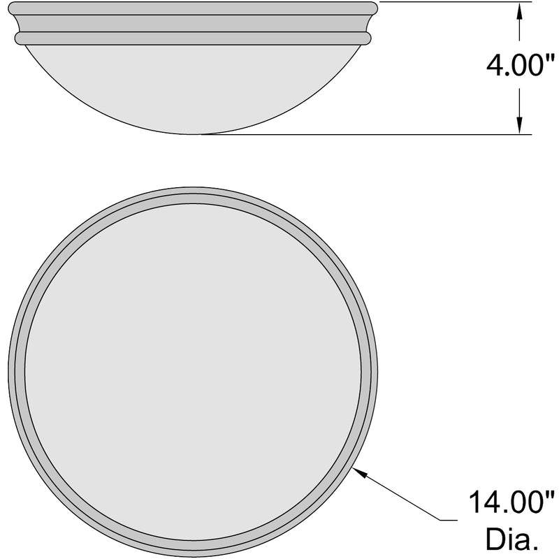 Flush Mount, Oil Rubbed Bronze Finish, 120V