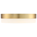 LED Flush Mount Ceiling Light, 30W, 120V, Antique Brushed Brass Finish, Roma Collection