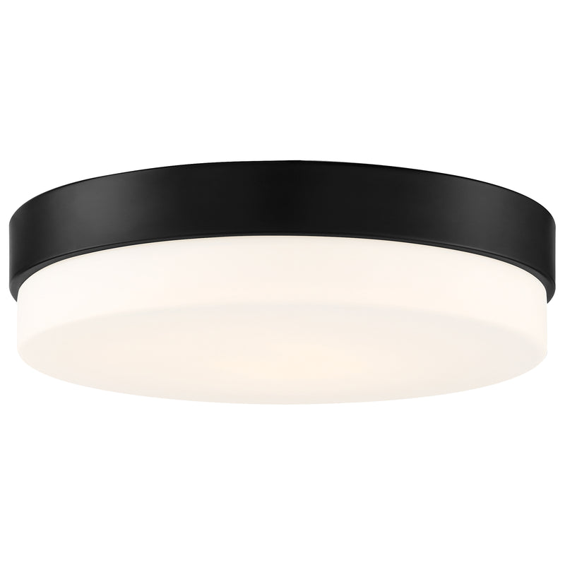 LED Flush Mount Ceiling Light, 30W, 120V, Matte Black Finish, Roma Collection