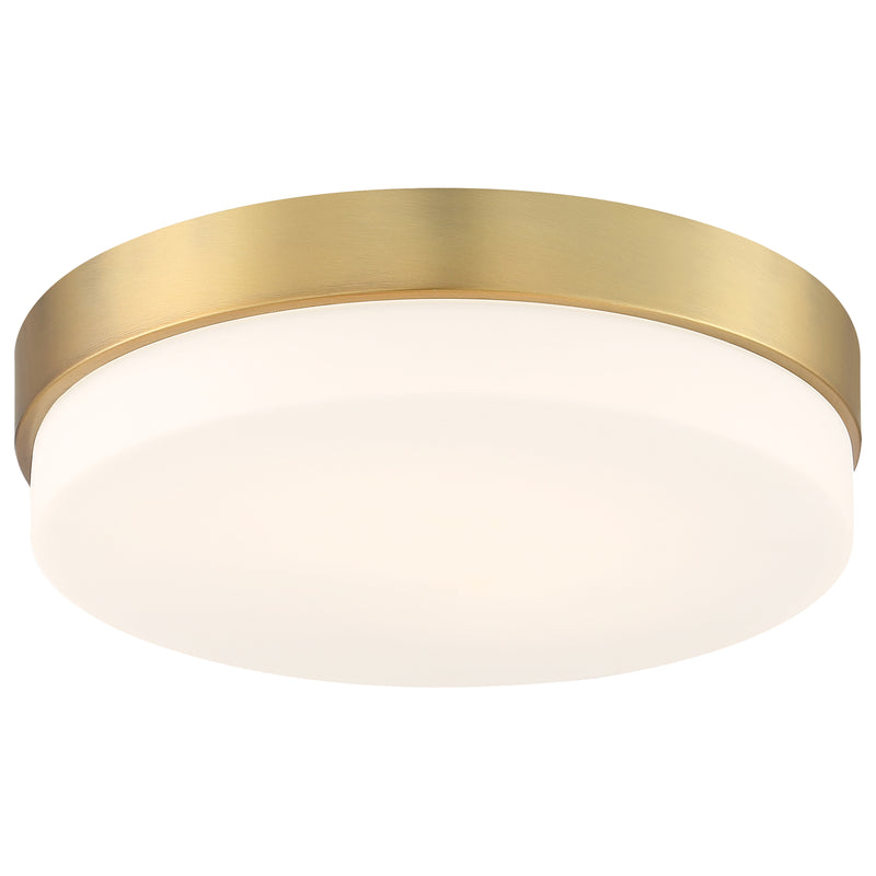 LED Flush Mount, 2000 Lumens, Antique Brushed Brass or Matte Black Finish, 120V