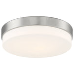 14" LED Flush Mount Ceiling Light, 2000 Lumens, 30W, 3000K, 120V, Brushed Steel, Roma Collection