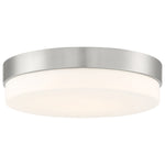 14" LED Flush Mount Ceiling Light, 2000 Lumens, 30W, 3000K, 120V, Brushed Steel, Roma Collection