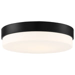 LED Flush Mount, 2000 Lumens, Antique Brushed Brass or Matte Black Finish, 120V