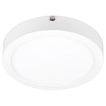 Dual Voltage Emergency Backup LED Flush Mount Ceiling Light, 1440 Lumens, 18W, 3000K, 120V, White Finish, ModPLUS Collection