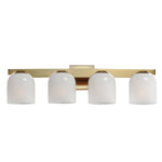 Scoop 4-Light Bath Vanity, Black, Chrome, or Brass Finish