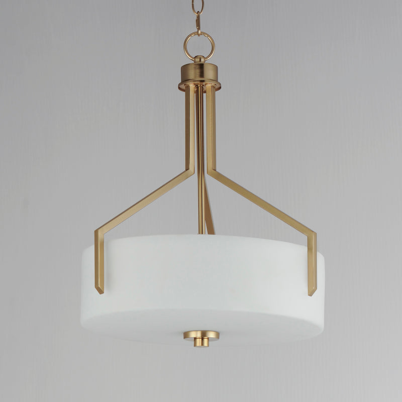 Dart 3-Light Pendant, Satin Brass or Satin Nickel