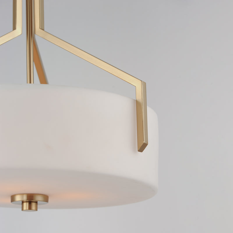 Dart 3-Light Pendant, Satin Brass or Satin Nickel