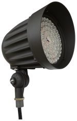 LED Bullet Flood Light, 3200 Lumen Max, Wattage and CCT Selectable, 25° and 45° Optic, Integrated Photocell, Knuckle Mount, 120-277V, Bronze