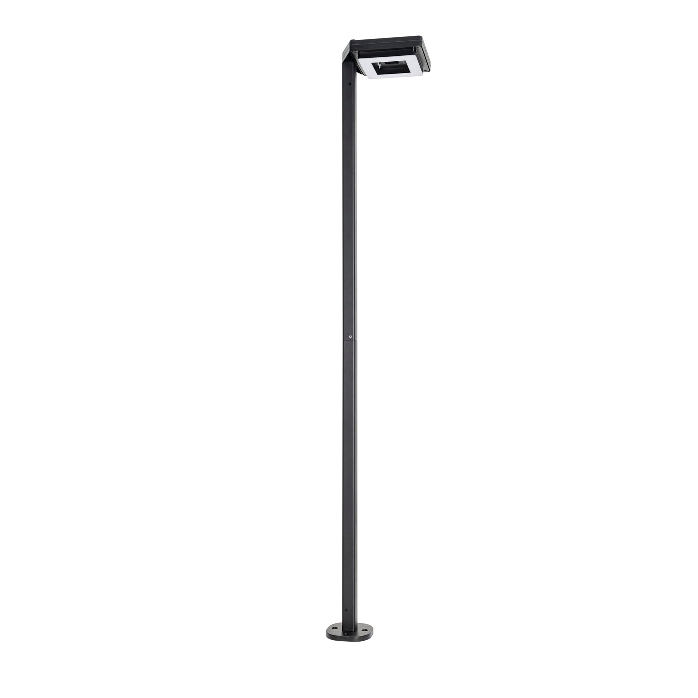 Contemporary Square Solar Lamp Post with Timer