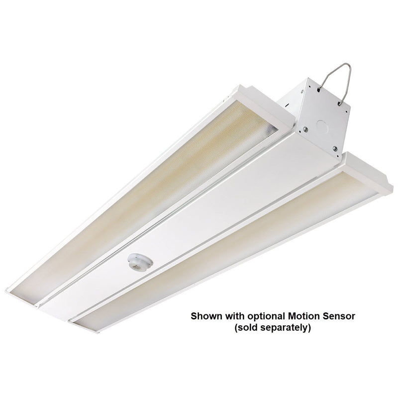 Foldable 4 Foot Linear High Bay, 29,700 Lumens, 180W/200W/220W Selectable, 5000K, 0-10V Dimmable, 120-277V, White Finish