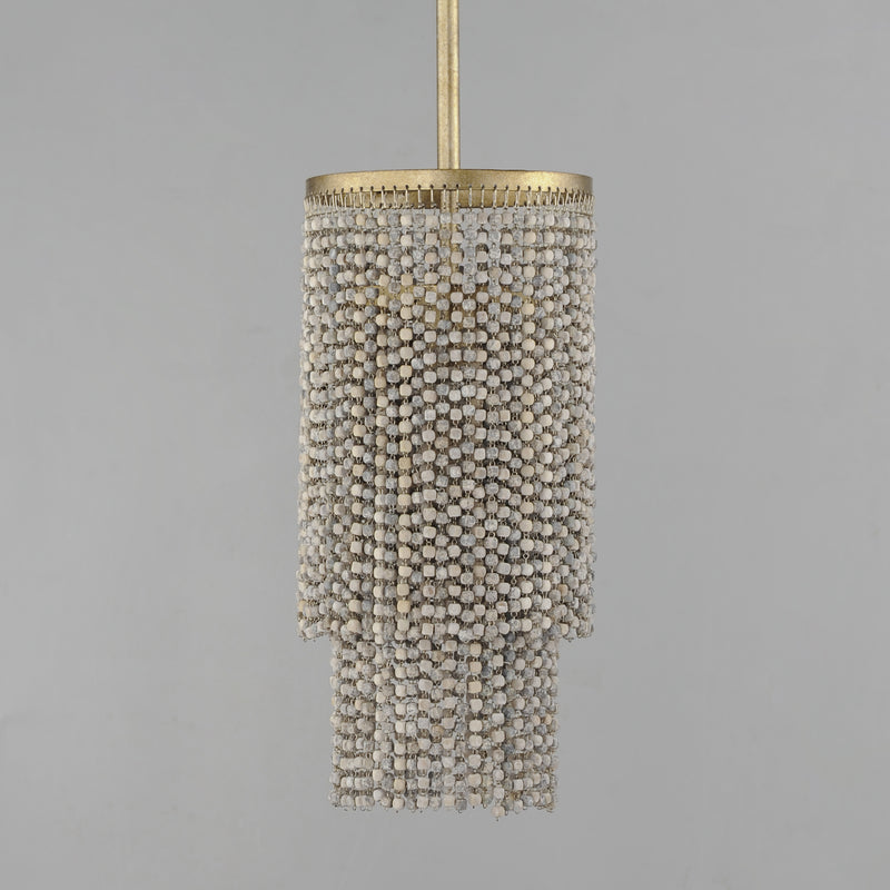 Fontaine 1-Light Pendant, Golden Silver