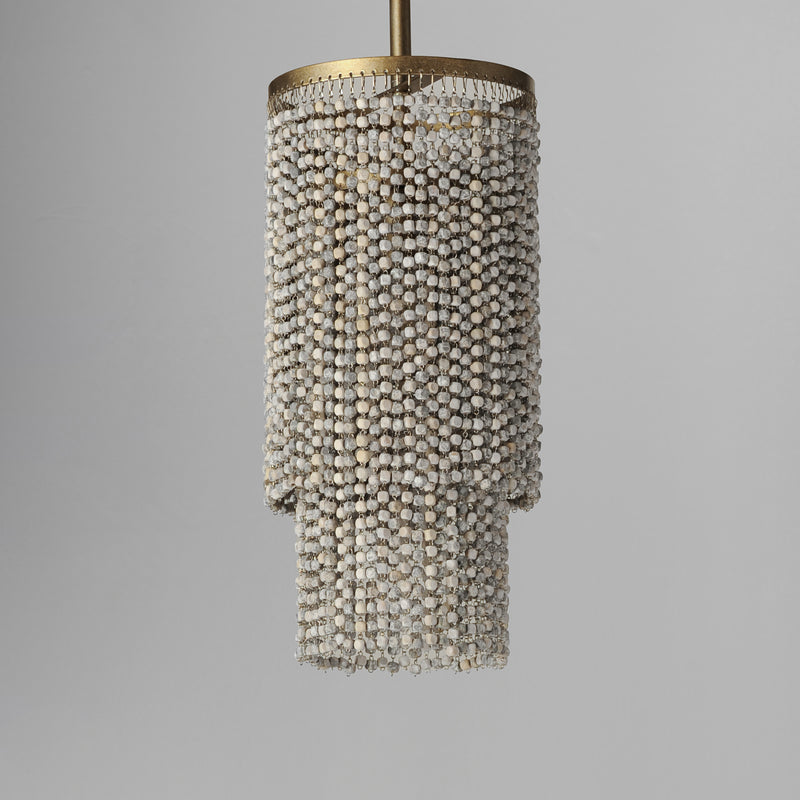 Fontaine 1-Light Pendant, Golden Silver