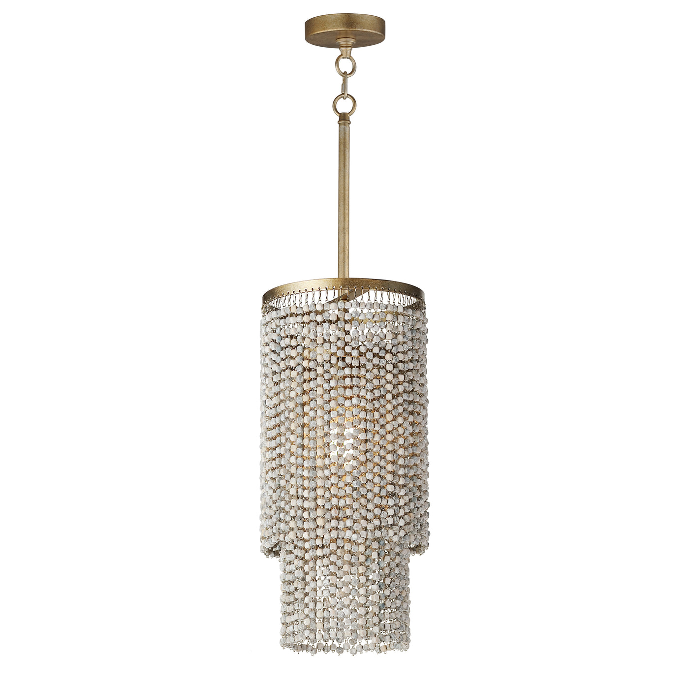 Fontaine 1-Light Pendant, Golden Silver