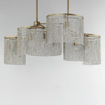 Fontaine 6-Light Linear Pendant, Golden Silver