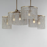 Fontaine 6-Light Linear Pendant, Golden Silver